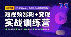 短视频涨粉+变现实战训练营(完结) 的图像结果