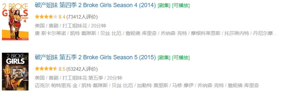 《破产姐妹》1-6季全 1080P 内嵌简英字幕(未删减)2011-2016 全集合集
