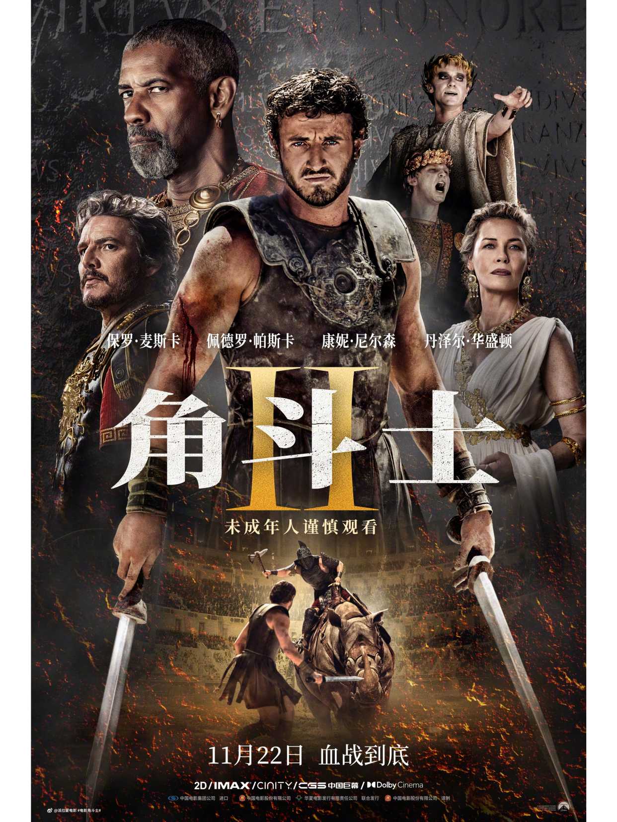 角斗士2 (2024)            [4K高码]            [附第1部]            [英美 动作 冒险]            [保罗·麦斯卡]