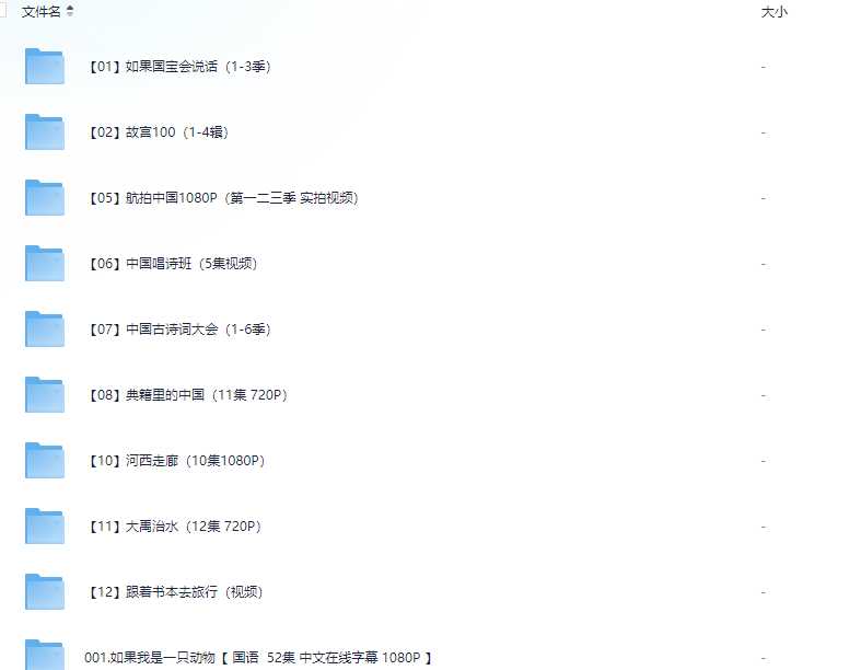 【合集】给孩子的纪录片高清视频801.1G